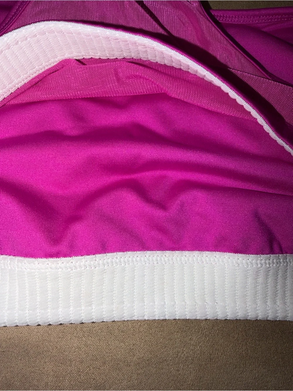 Puma Hot Pink Racerback Sports Bra with Logo